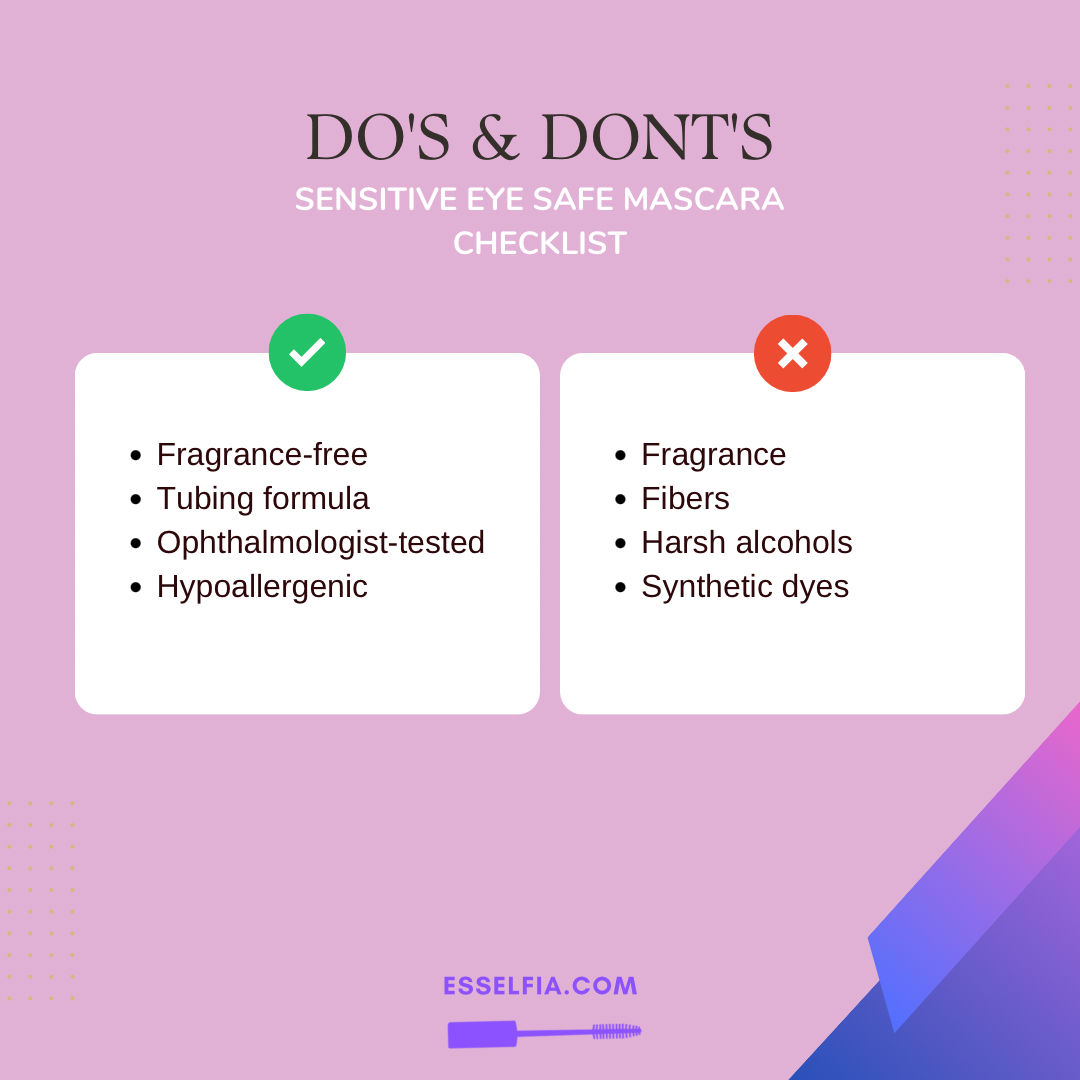 Sensitive eyes mascara do’s and donts The do’s and don’ts for picking mascara for sensitive eyes