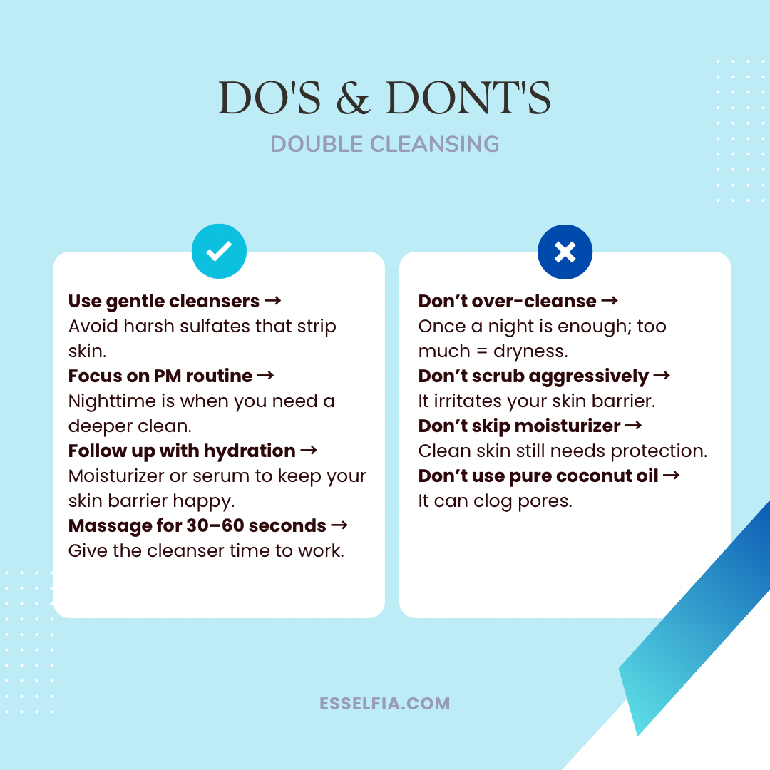 Do’s and don’ts double cleansing